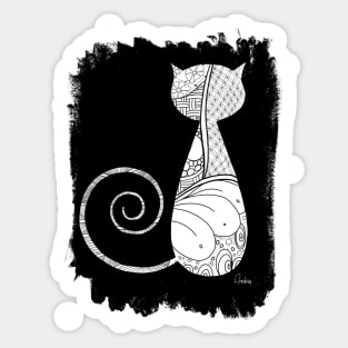 The Zentangle Cat Sticker